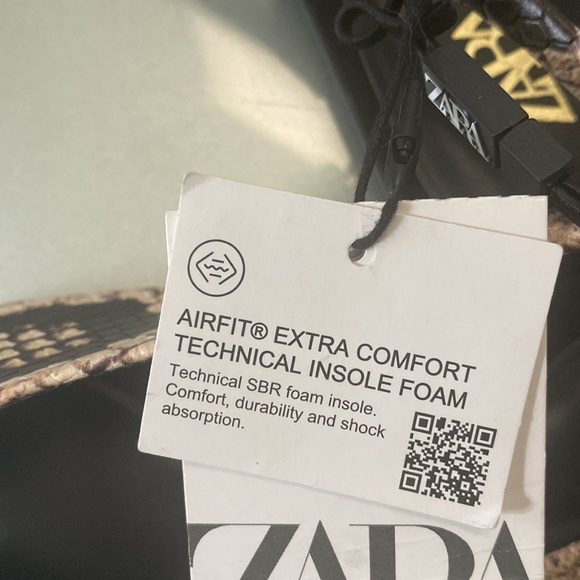 New Zara Chic Snakeskin Print Slingback Flats Size 39 - 8. - Picture 7 of 7